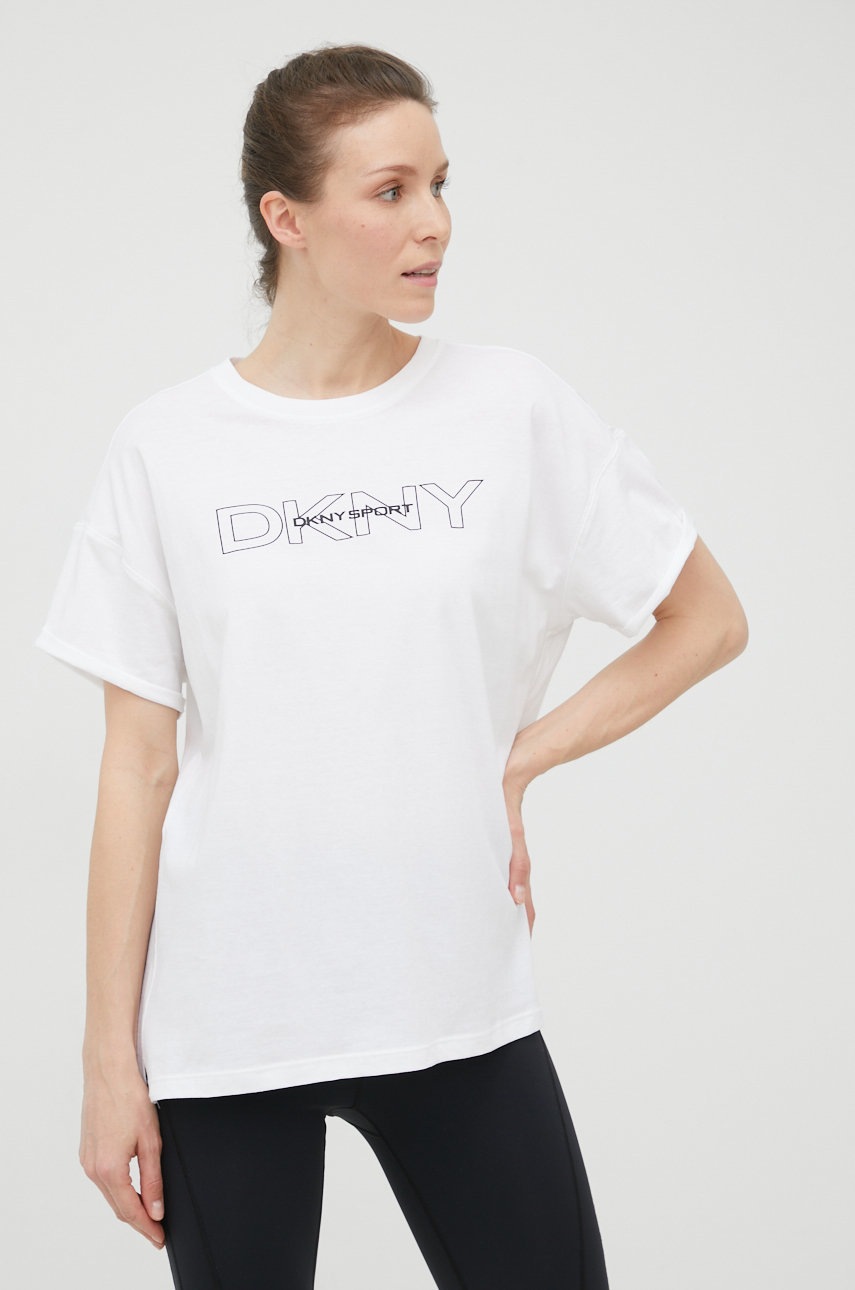 

Бавовняна футболка Dkny колір білий