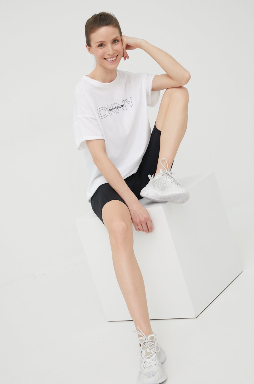 

Хлопковая футболка Dkny цвет белый
