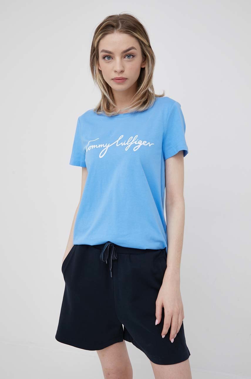 

Памучна тениска Tommy Hilfiger, Син