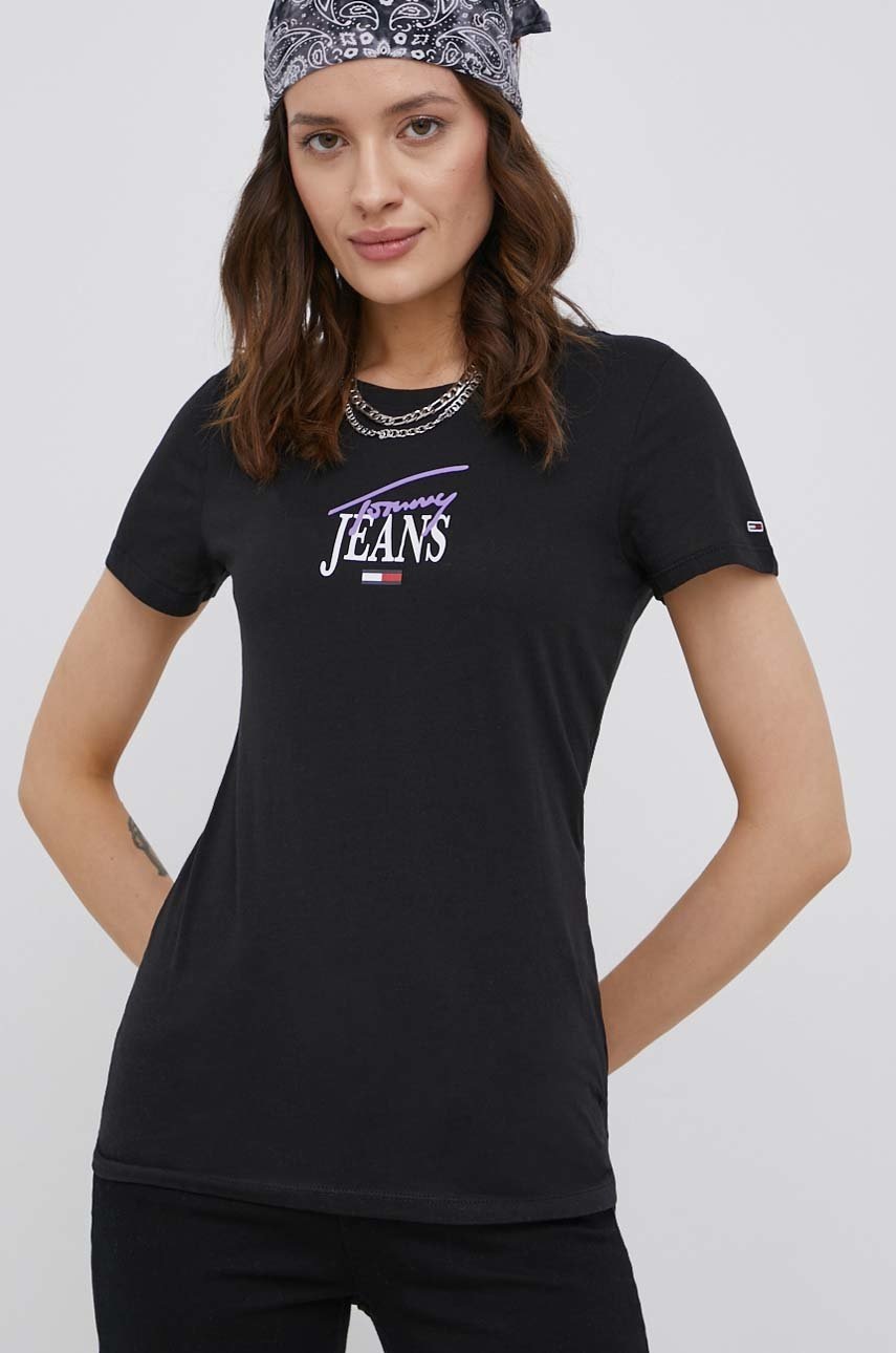 

Тениска Tommy Jeans дамска в бяло, Бял