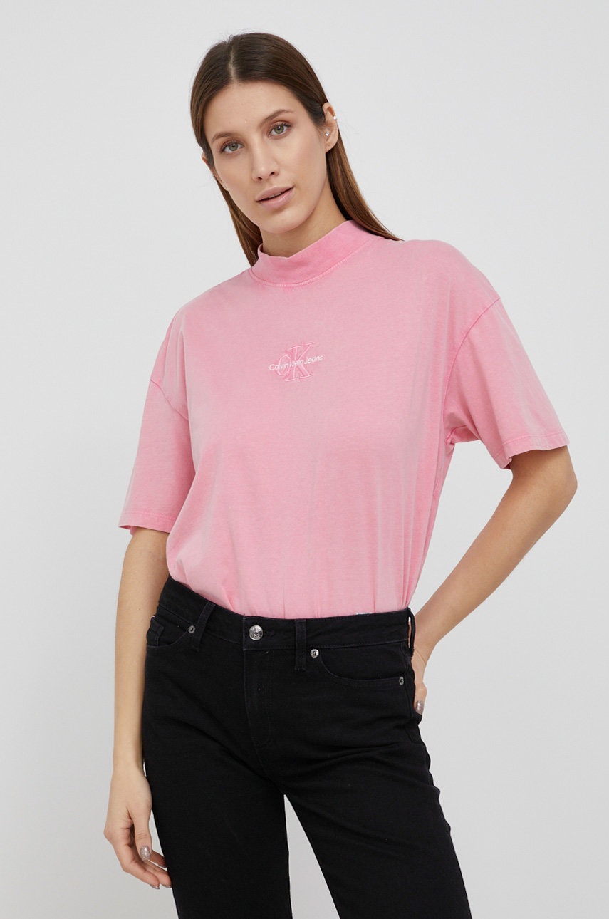 

Тениска Calvin Klein Jeans дамска в лилаво, Виолетов