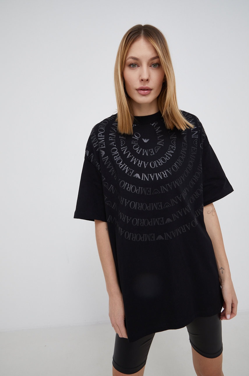 

Хлопковая футболка Emporio Armani цвет чёрный