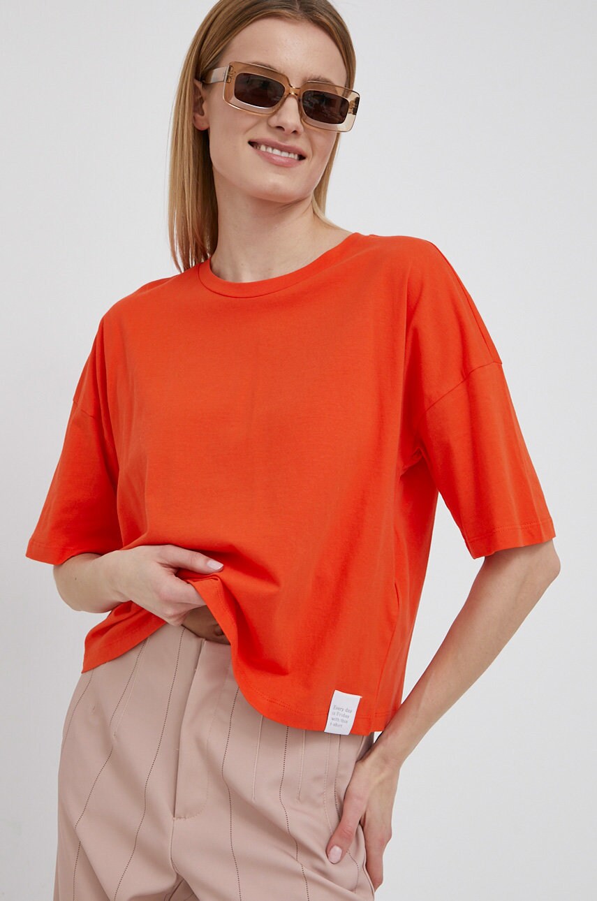 Noisy may tricou din bumbac culoarea portocaliu