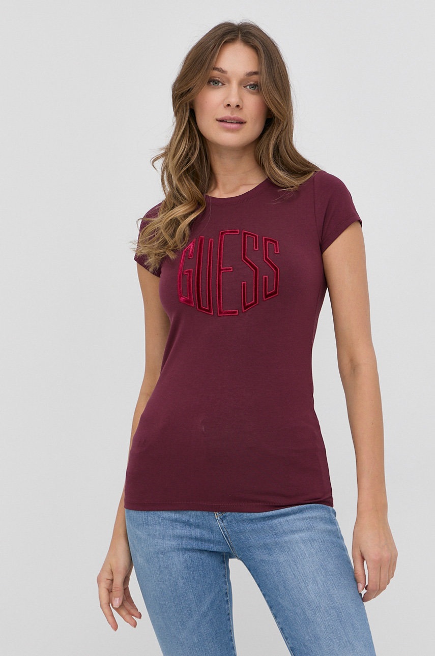 

Тениска Guess дамска в бордо