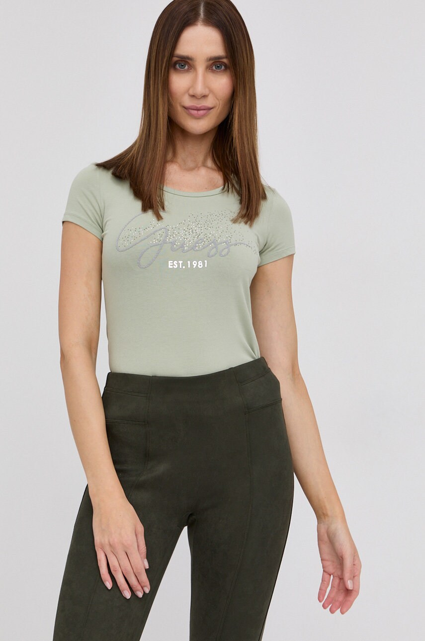 

Тениска Guess в зелено, Зелен