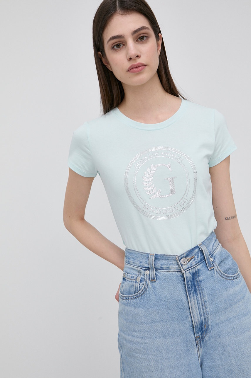 

Тениска Guess дамска, Син