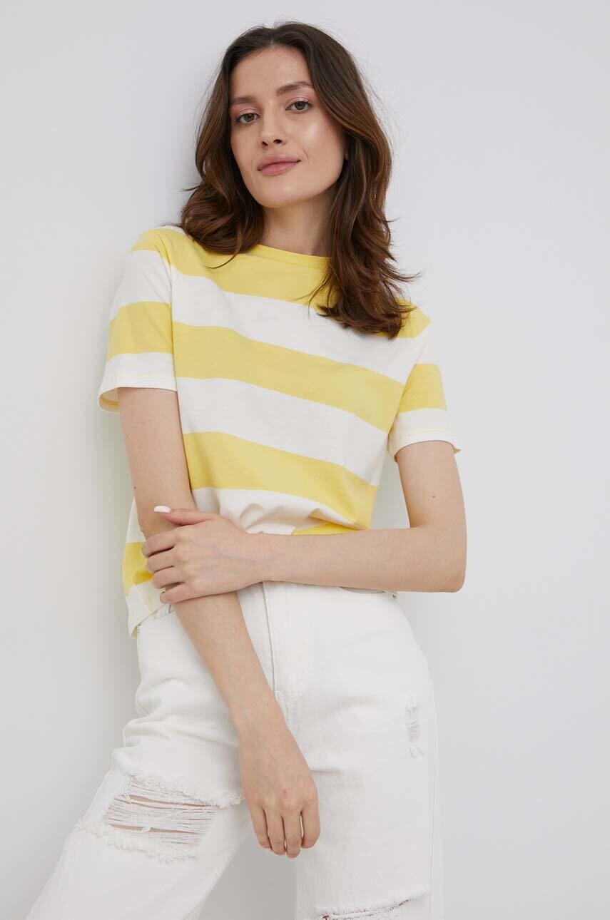 Jdy tricou femei, culoarea galben