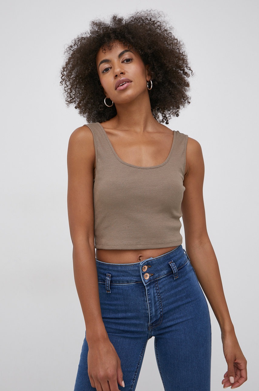 Vero Moda top femei, culoarea maro