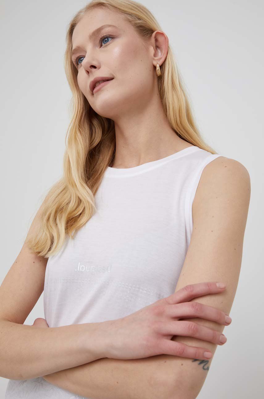 Desigual top femei, culoarea alb answear.ro imagine 2022 13clothing.ro