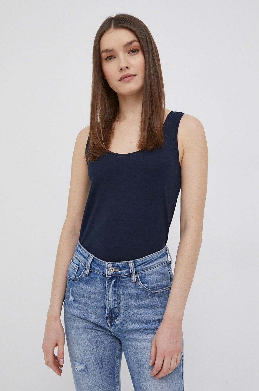 Tom tailor top femei, culoarea albastru marin