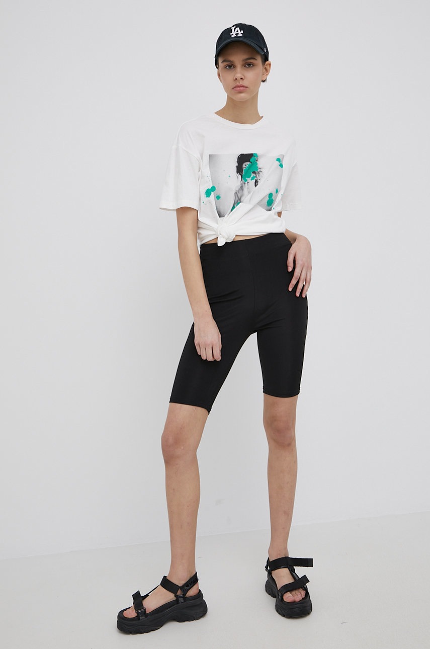 

Хлопковая футболка Vero Moda цвет белый
