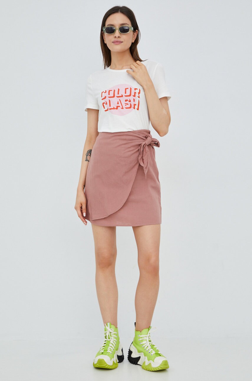 

Хлопковая футболка Vero Moda цвет белый