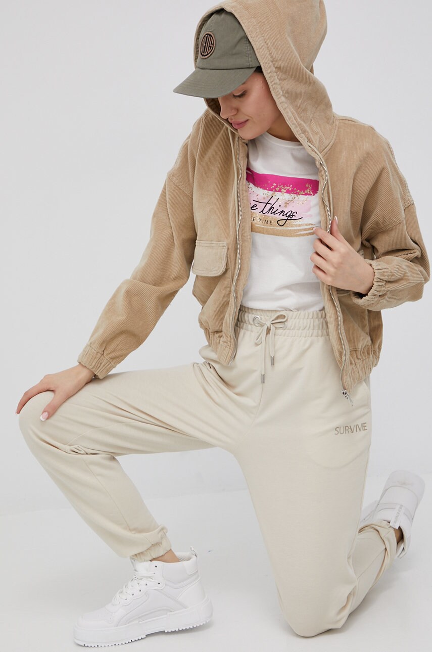 

Хлопковая футболка Vero Moda цвет белый