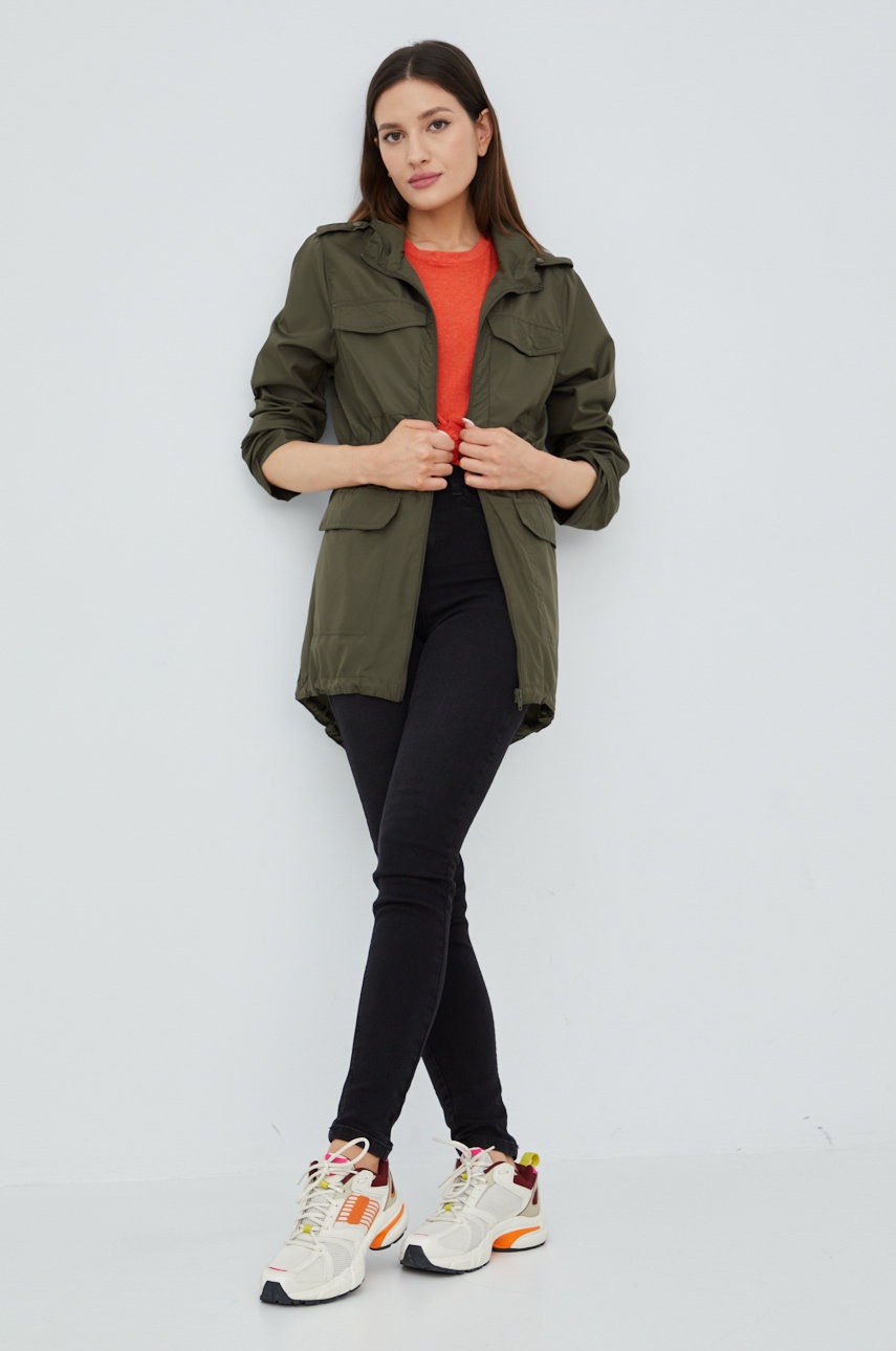 

Топ с примесью льна Vero Moda цвет оранжевый