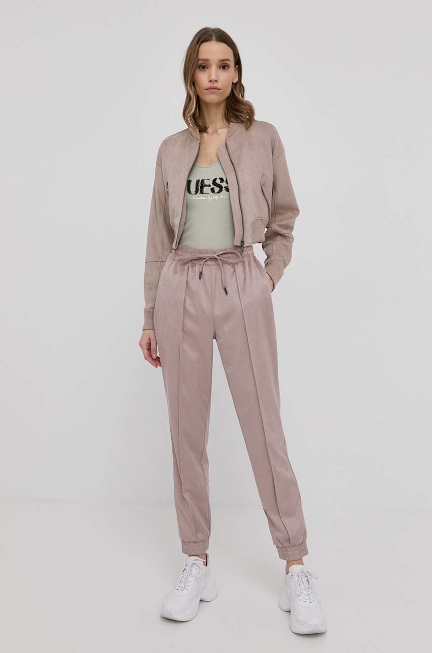 

Бавовняний топ Guess колір зелений