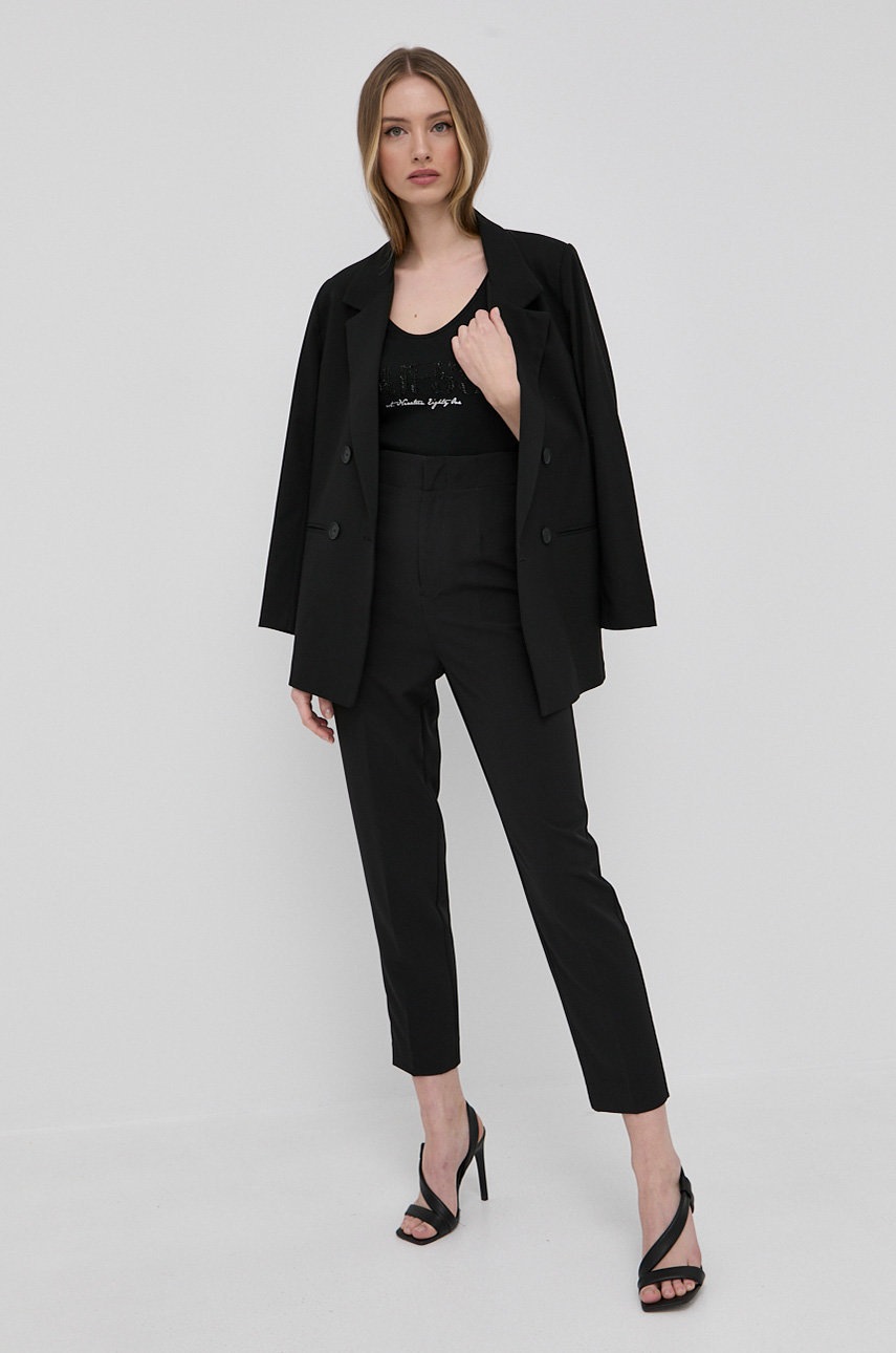 

Бавовняний топ Guess колір чорний