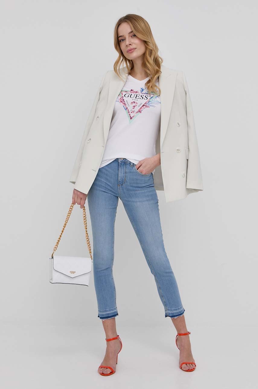 

Футболка Guess жіночий колір білий
