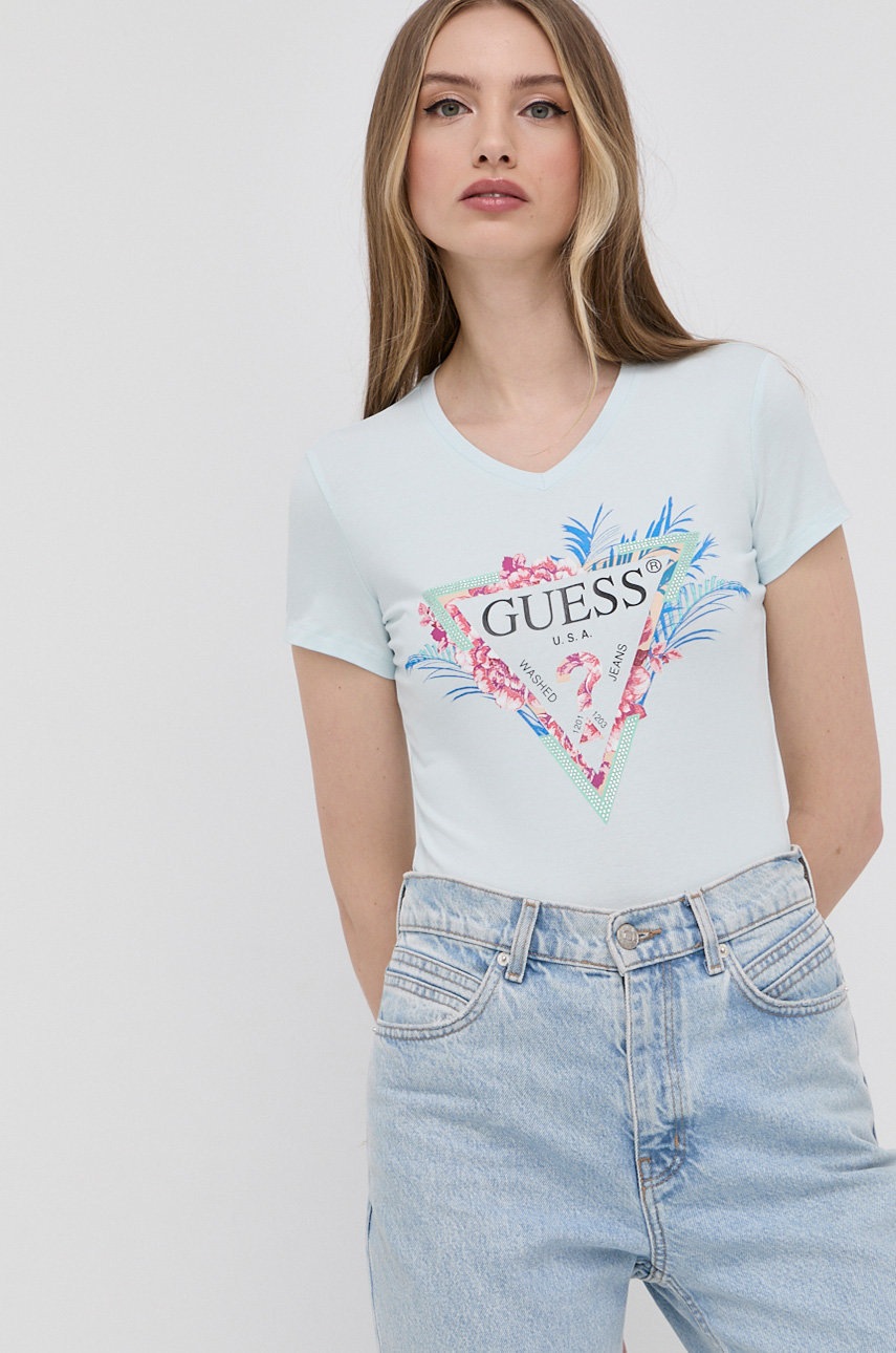 

Тениска Guess дамски, Син