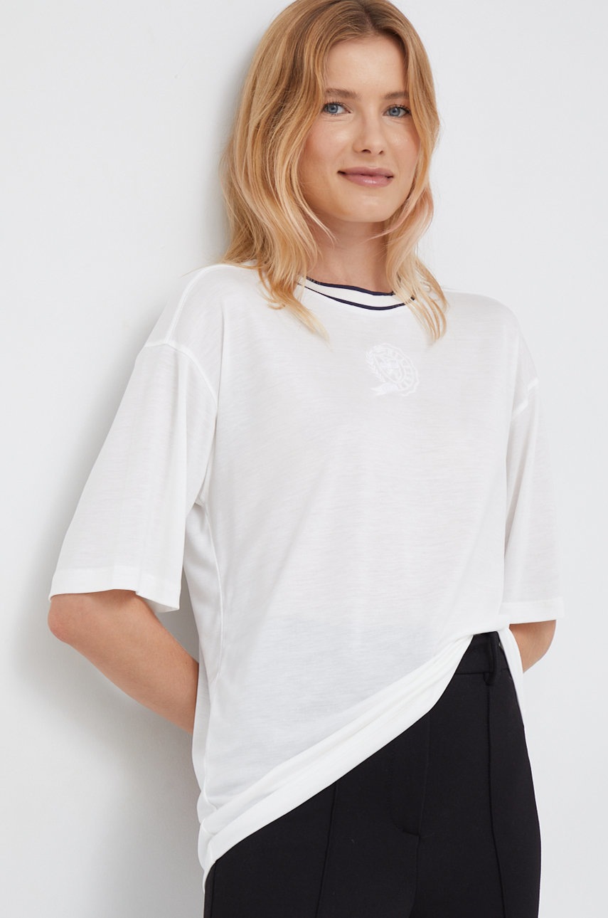 

Тениска Tommy Hilfiger Icon в бежово, Бежов