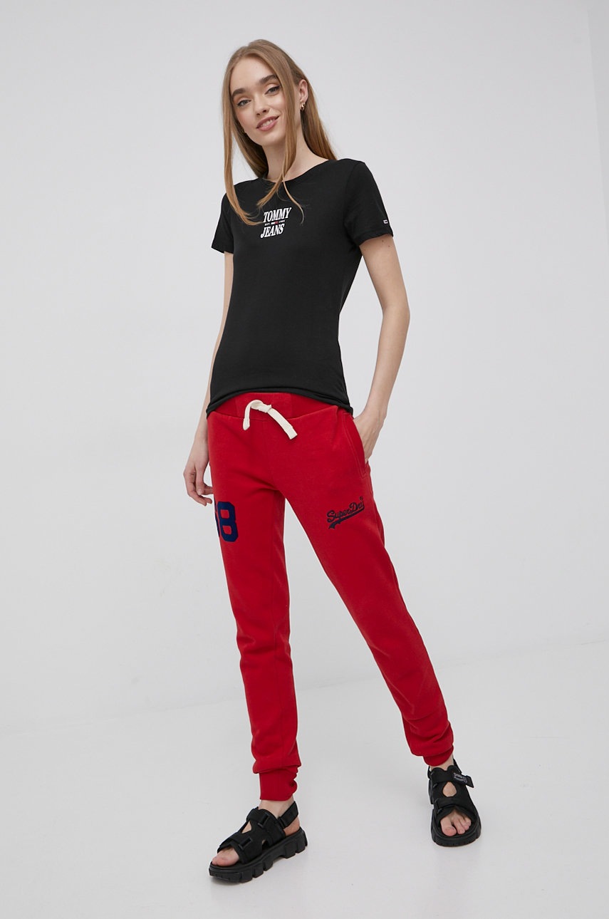 

Футболка Tommy Jeans жіночий колір чорний