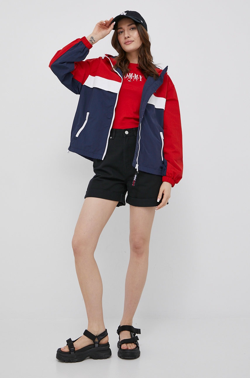 

Футболка Tommy Jeans жіночий колір червоний