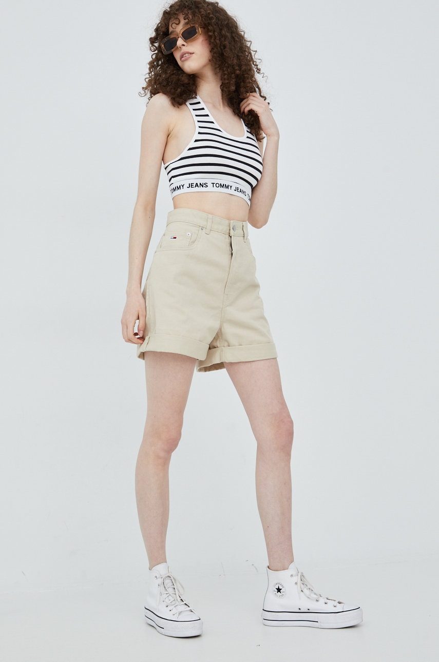

Топ Tommy Jeans женский цвет белый