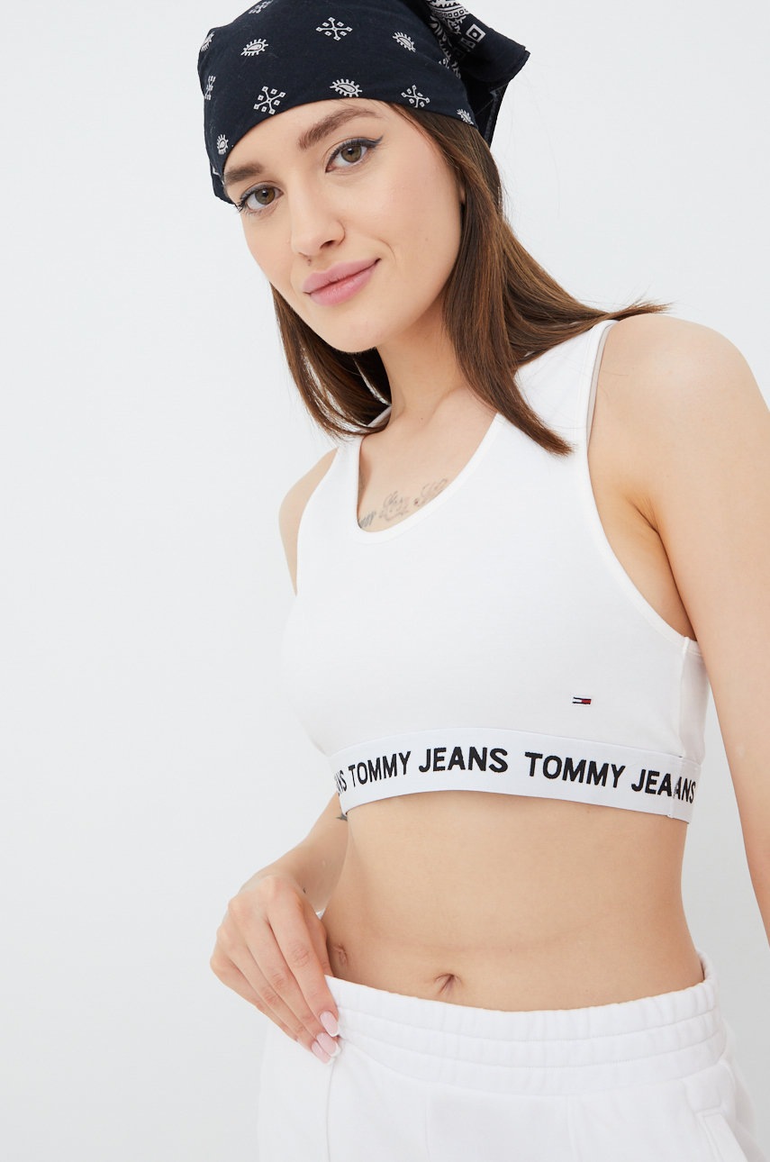 

Топ Tommy Jeans женский цвет белый