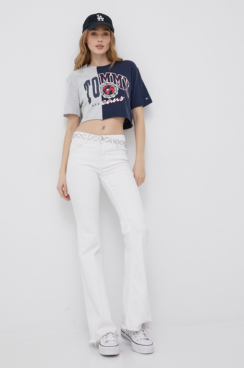 

Бавовняна футболка Tommy Jeans колір синій