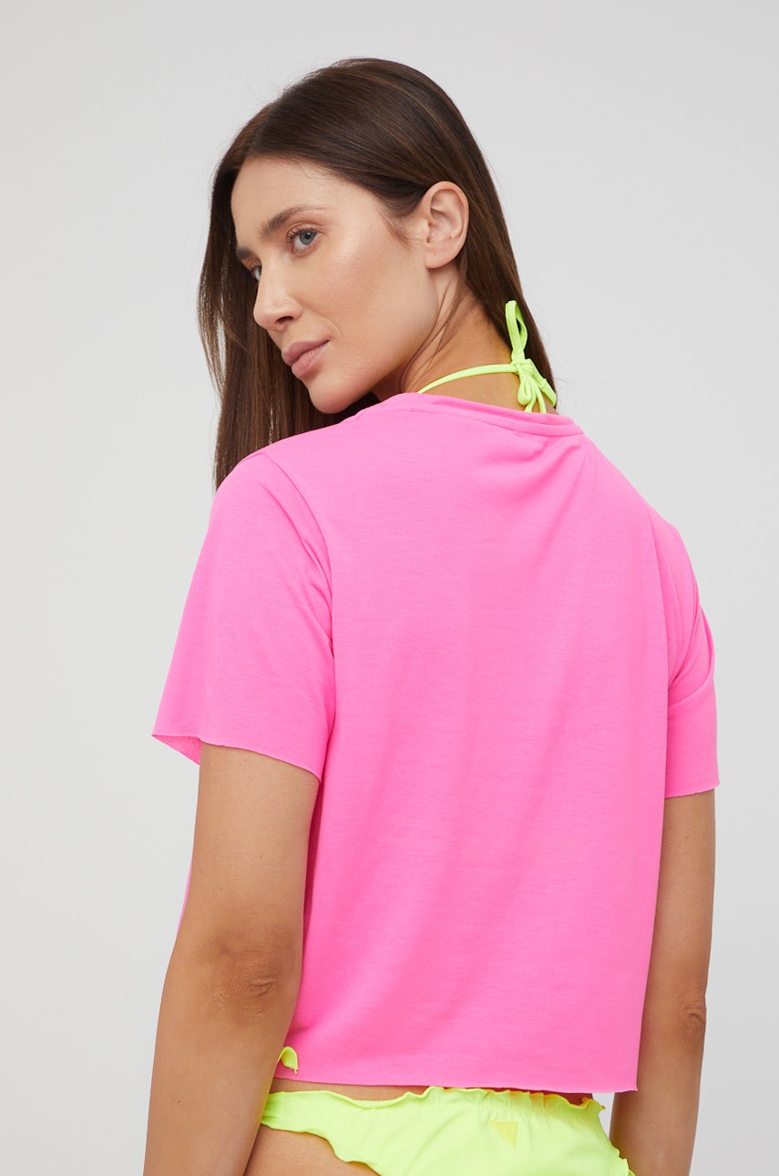 

Футболка Guess жіночий колір рожевий