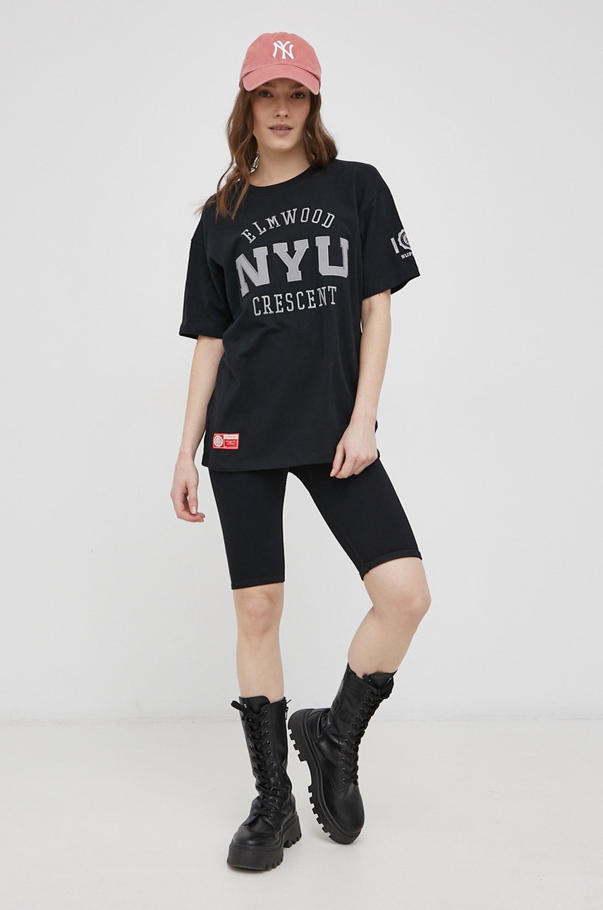 

Хлопковая футболка Superdry цвет чёрный