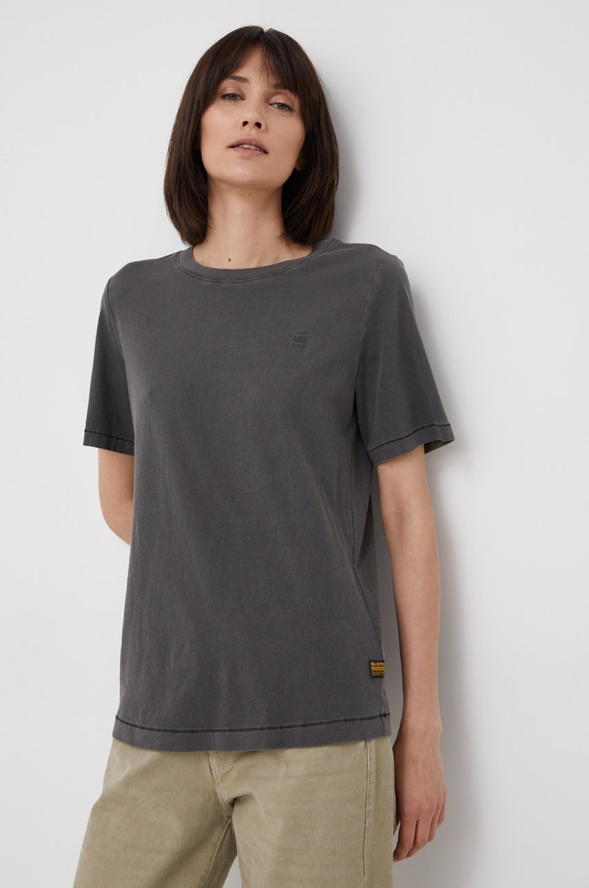 

Памучна тениска G-Star Raw в сиво, Сив