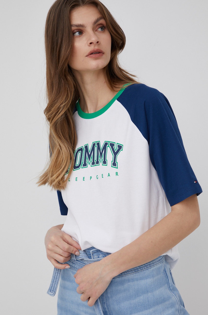 

Памучна тениска Tommy Hilfiger в тъмносиньо, Тъмносин