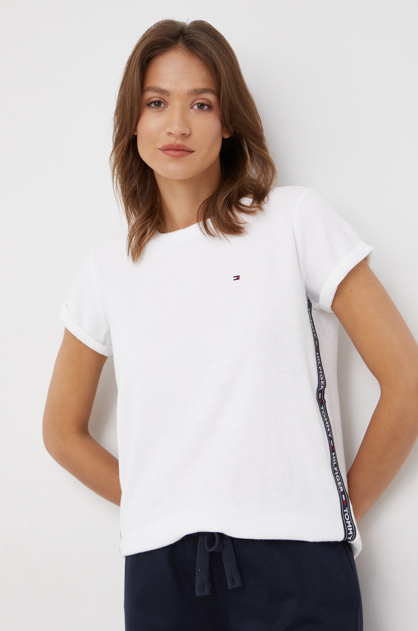 

Тениска Tommy Hilfiger в бяло, Бял