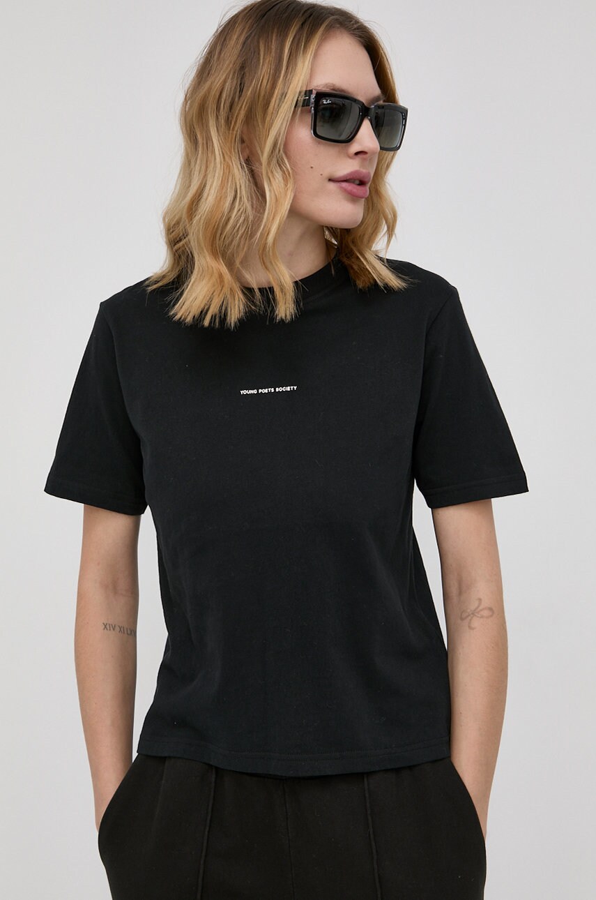 Young poets society tricou din bumbac culoarea negru