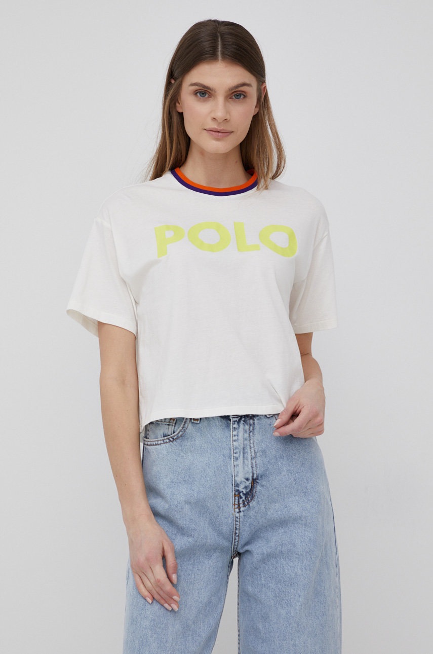 

Памучна тениска Polo Ralph Lauren в бяло, Бял
