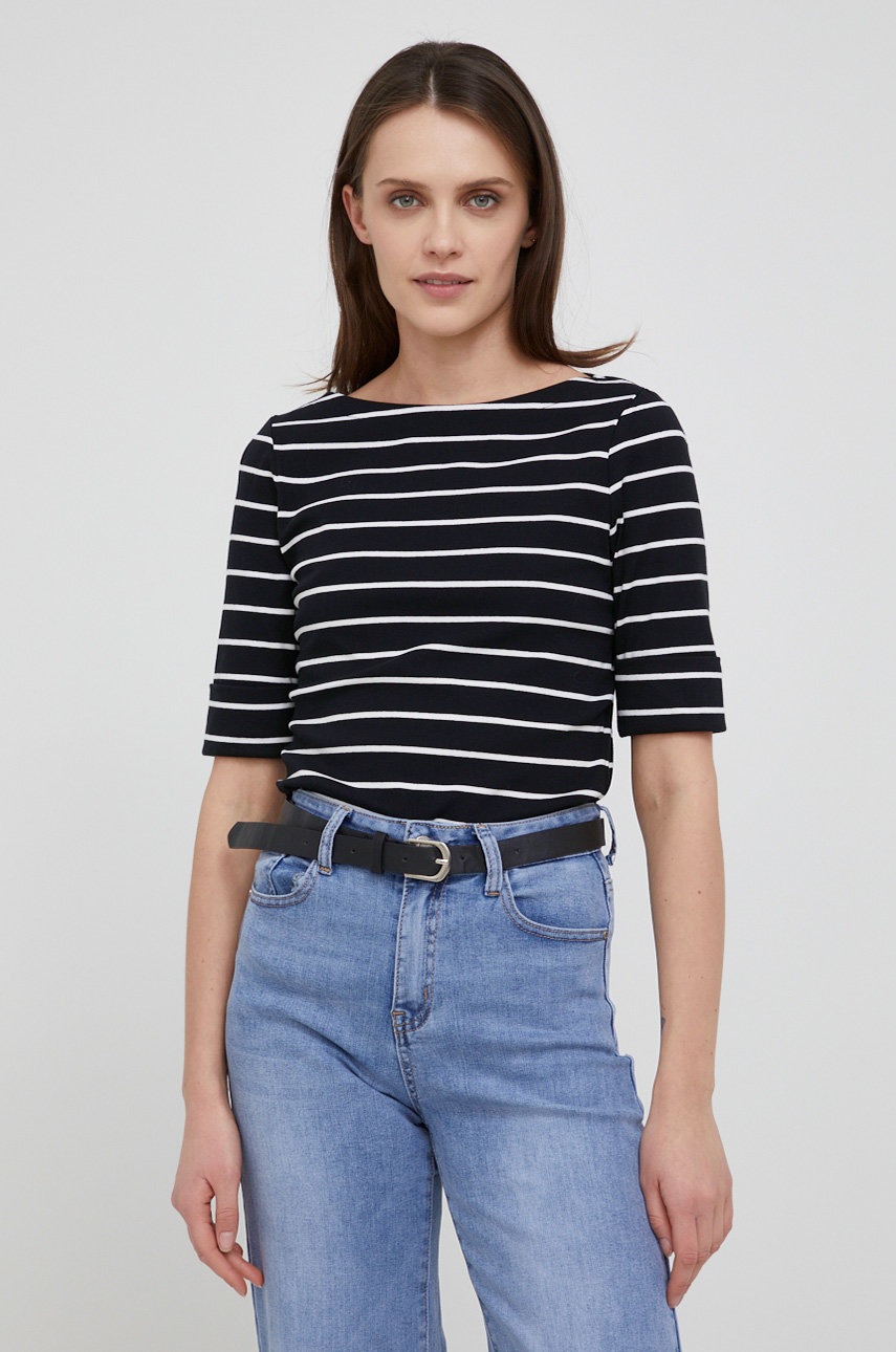 

Тениска Lauren Ralph Lauren дамска в черно, Черен