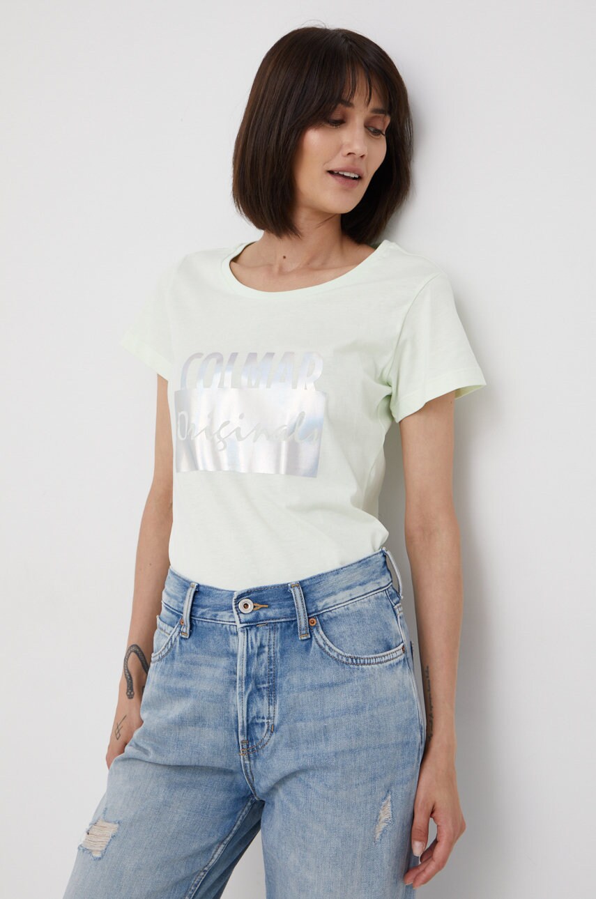 Colmar tricou din bumbac culoarea verde