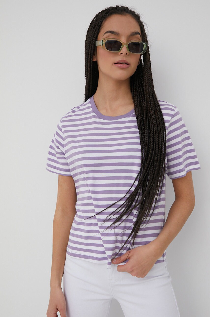 Noisy may tricou din bumbac culoarea violet