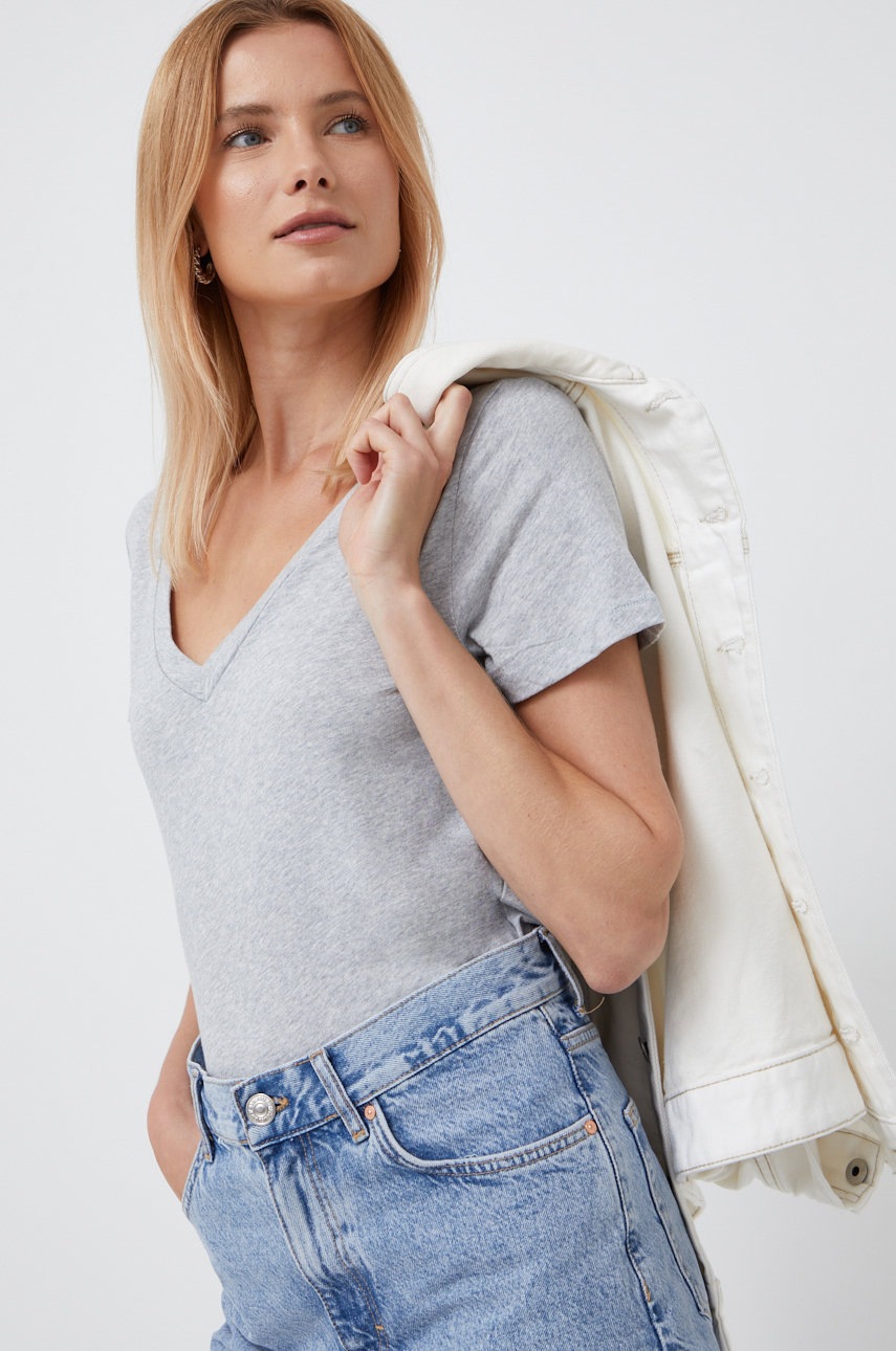 

Памучна тениска GAP в сиво, Сив