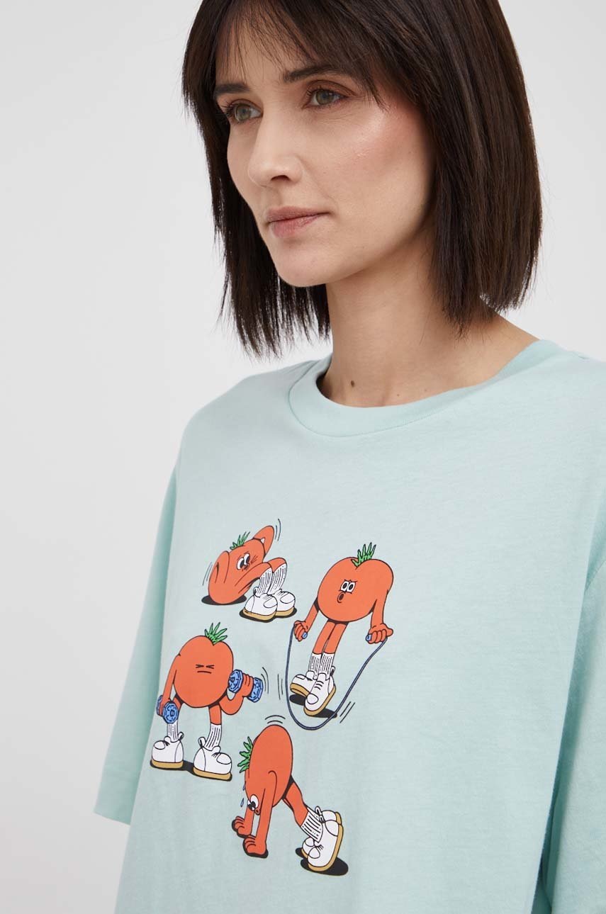 

Памучна тениска GAP в тюркоазено, Тюркоазен