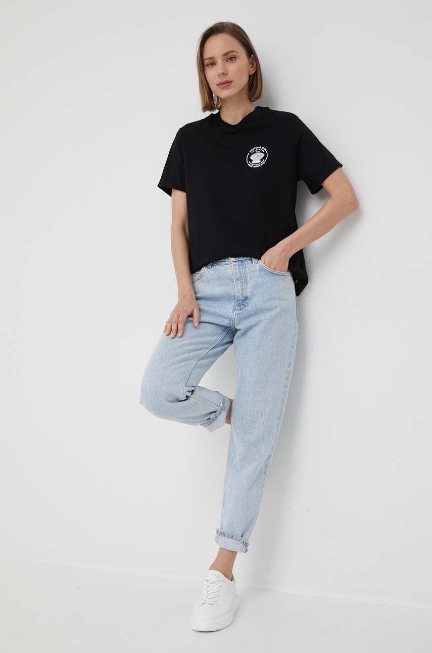 

Хлопковая футболка Scotch & Soda цвет чёрный