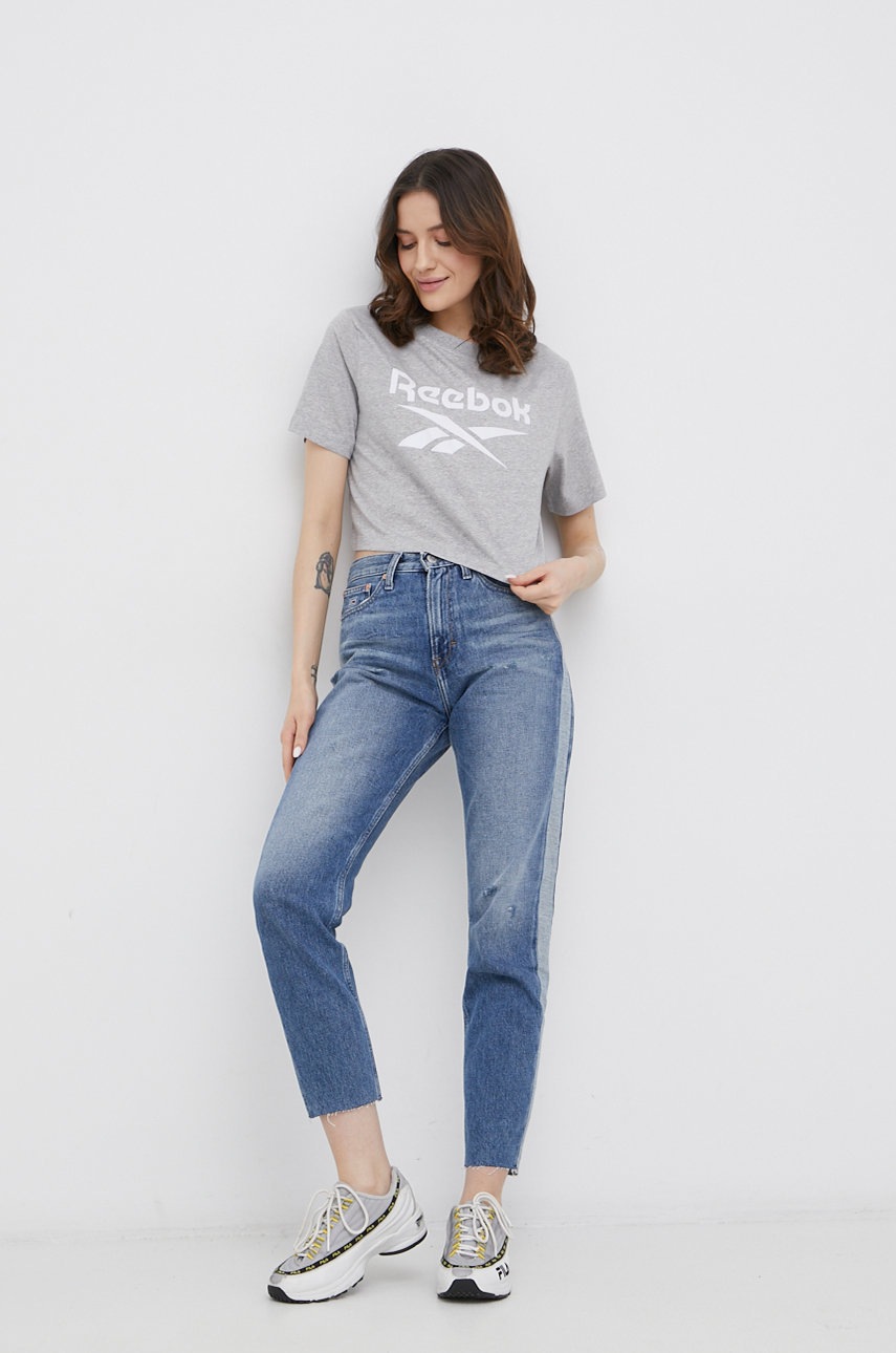 

Футболка Reebok HB2275 жіночий колір сірий