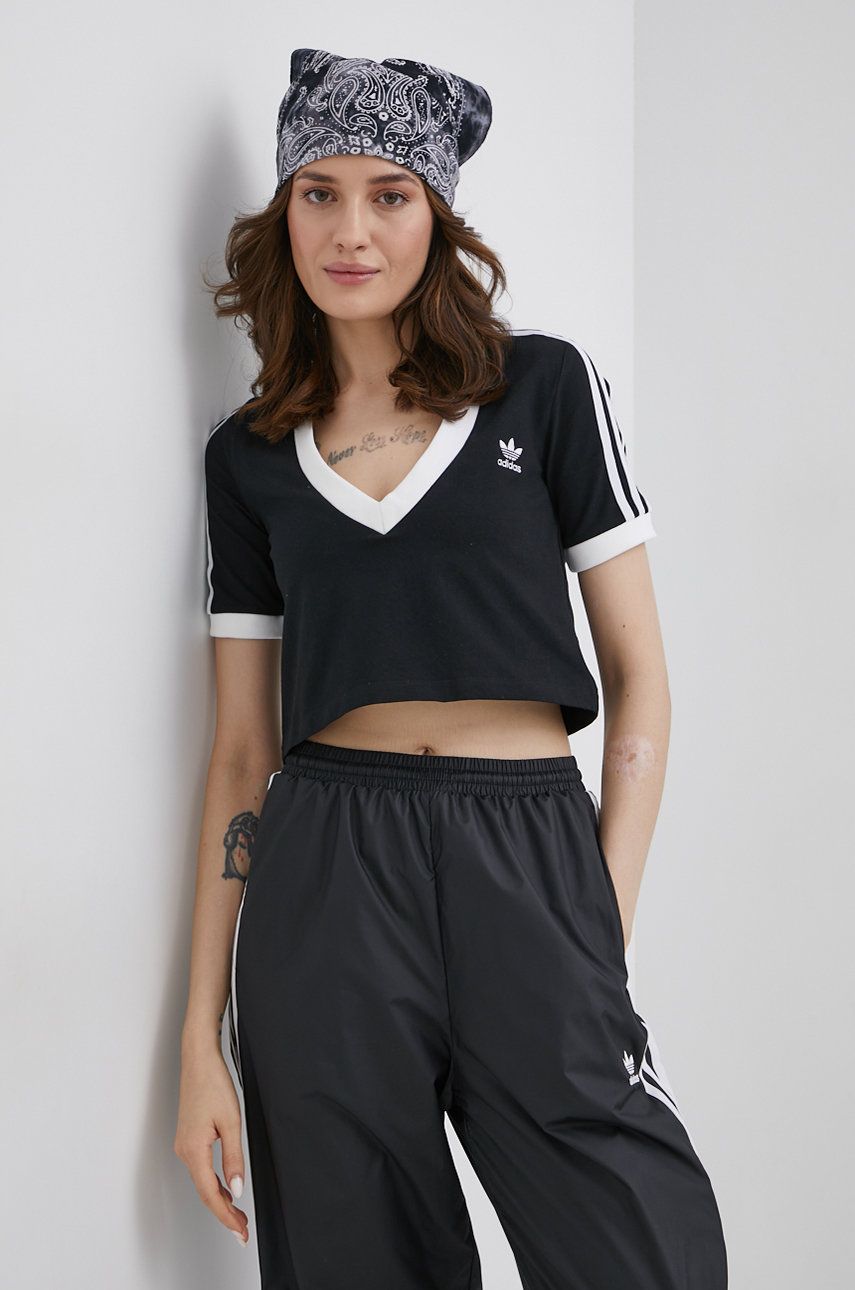 Adidas Originals Tricou Adicolor Hc2040 Femei, Culoarea Negru Hc2040-black