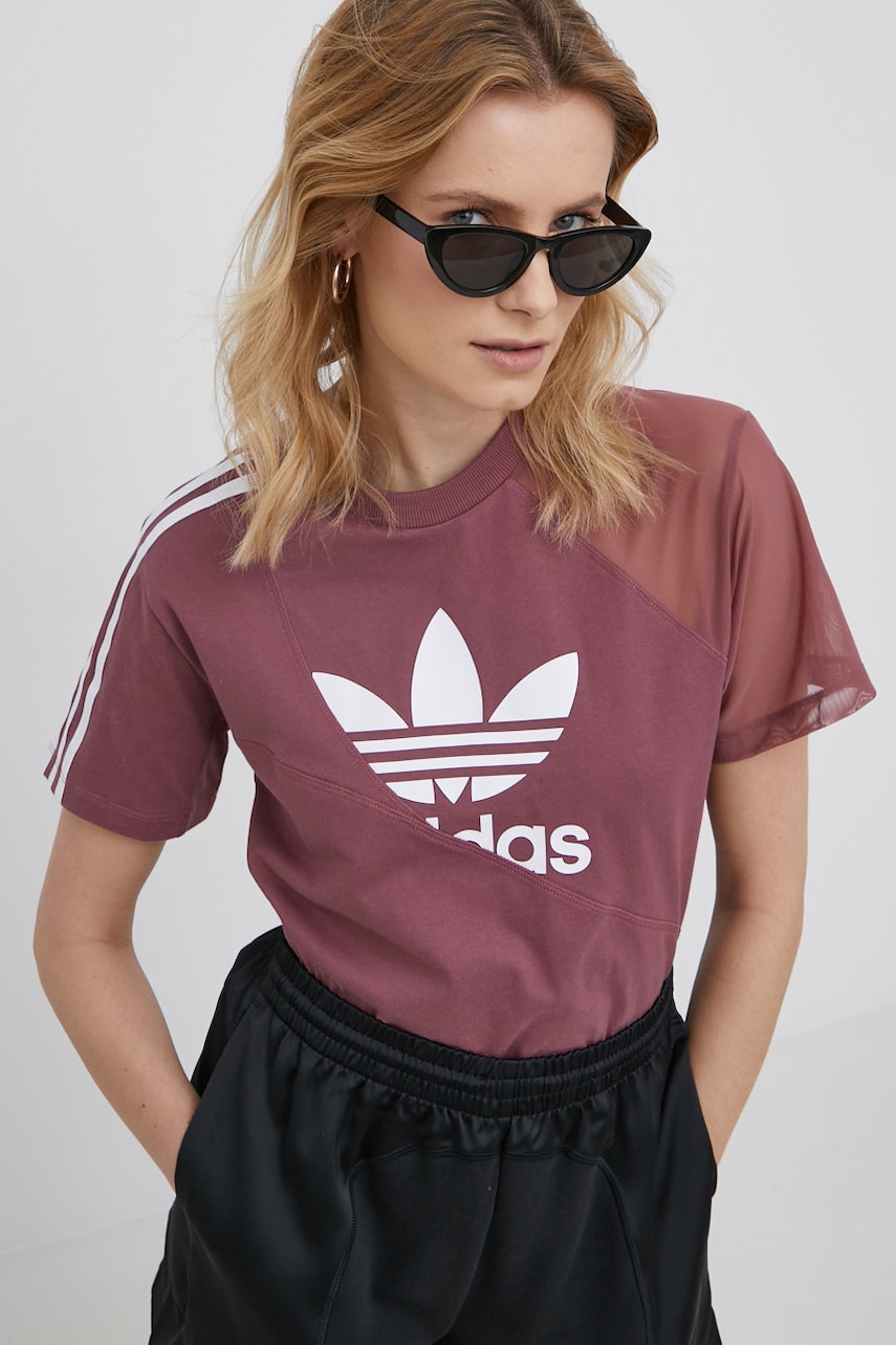 Adidas originals tricou adicolor femei, culoarea violet
