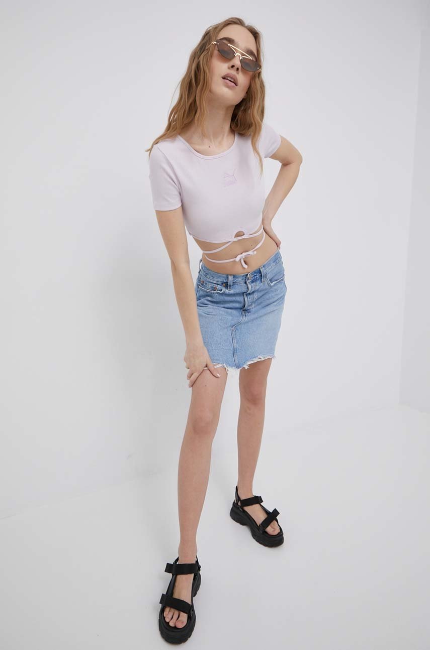 

Топ Puma 533450 женский цвет фиолетовый