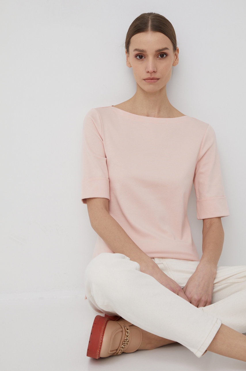 

Тениска Lauren Ralph Lauren дамски в розово, Розов