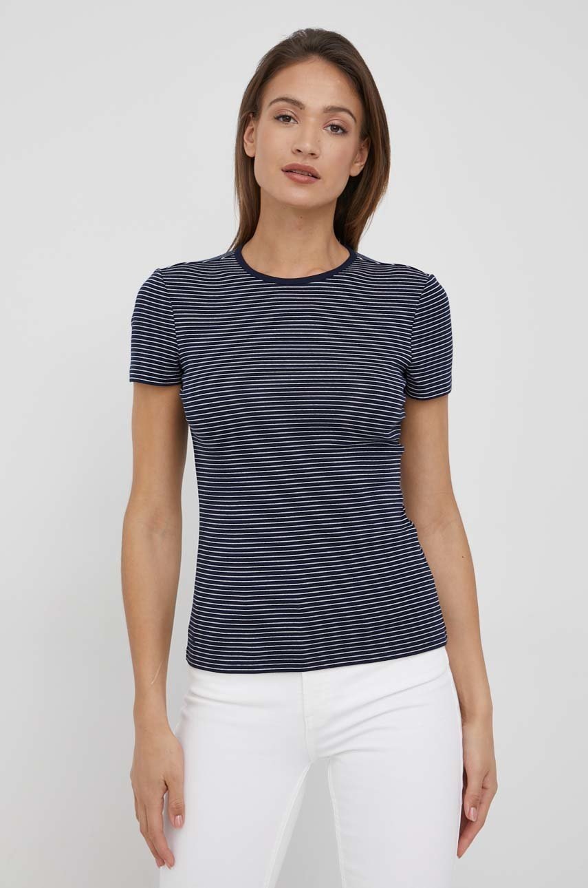 

Тениска Lauren Ralph Lauren в тъмносиньо, Тъмносин