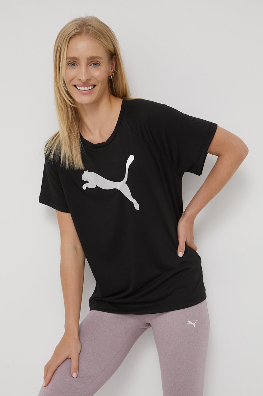 Puma tricou 847070 femei, culoarea negru