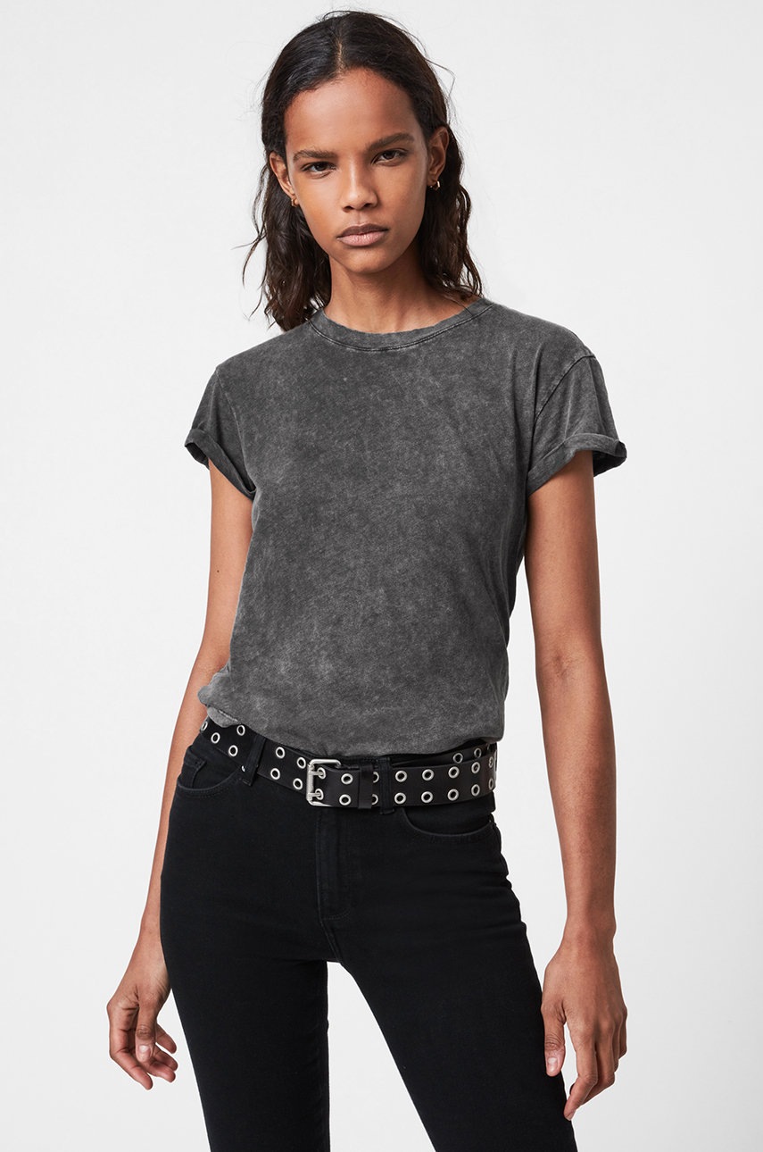 Allsaints Tricou Din Bumbac Culoarea Gri