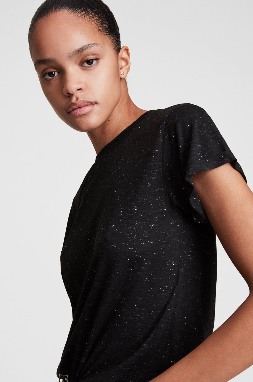 

Хлопковая футболка AllSaints цвет чёрный